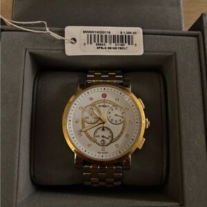 Michele Sail Sport Two-Tone Gold and Silver Watch